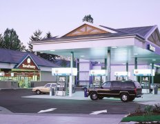 Chevron Service Station, Port Moody, BC - Ironwood Shake - Dark Brown