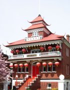 Chinese Benevolent School, Victoria, BC - European Tile - Tile Red